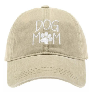 Fashion City Dog Mom Embroidered Cotton Baseball Cap Assorted Colors Sale