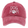 Fashion City Dog Mom Embroidered Cotton Baseball Cap Assorted Colors Sale