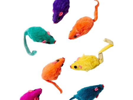 Zanies Rainbow Mice Cheese Wedge Cat Toy Assorted Hot on Sale