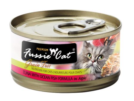 Fussie Cat Premium Tuna with Ocean Fish Formula in Aspic Canned Cat Food, 2.82-oz on Sale