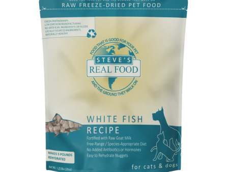 Steve s Real Food Freeze-Dried Raw Dog and Cat Food Nuggets Whitefish, 1.25 lbs Fashion