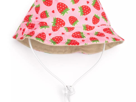 The Worthy Dog Strawberries Bucket Hat Dog Accessory Discount