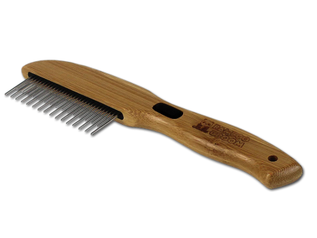 Bamboo Groom Rotating Pin Comb with 31 Rounded Pins Fashion