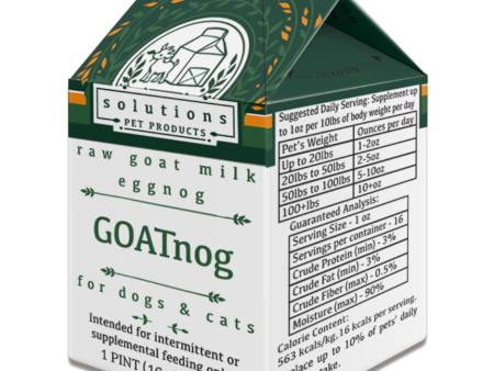 Solutions Pet Products GoatNog Raw Frozen Goat Milk for Dogs and Cats Hot on Sale