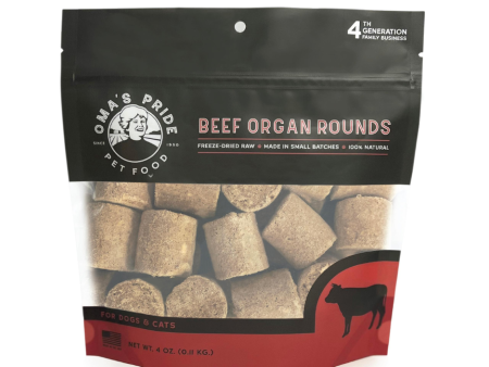 Oma s Pride Beef Organ Rounds Freeze-Dried Dog & Cat Food Hot on Sale