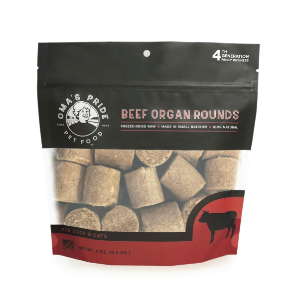 Oma s Pride Beef Organ Rounds Freeze-Dried Dog & Cat Food Hot on Sale