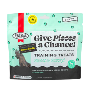 Primal Give Pieces A Chance Jerky Chicken w  Bone Broth Dog Treats 4 oz Online