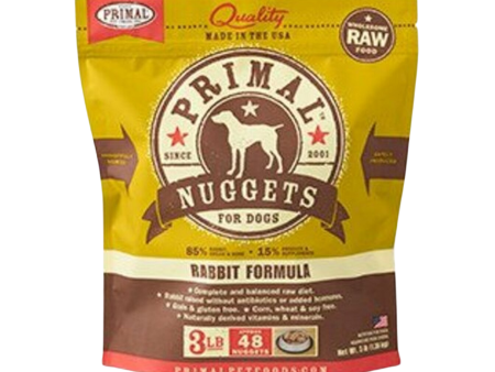 Primal Nuggets Rabbit Formula Frozen Raw Dog Food 3 lbs Cheap