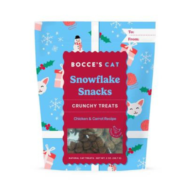 Bocce s Bakery Snowman Snacks Crunchy Cat Treats 2 oz Online Hot Sale