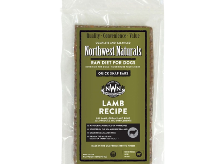 Northwest Naturals Raw Frozen Lamb Dinner Bars Dog Food 25 lb Supply