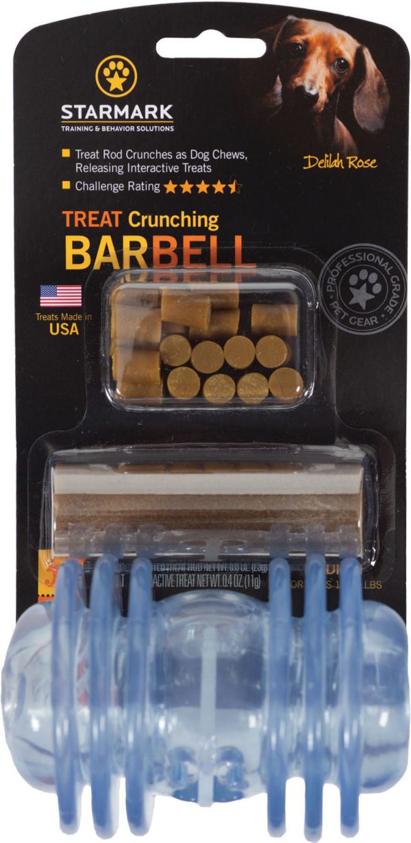 Starmark Pet Products - Treat Dispensing Barbell Dog Chew Online Hot Sale