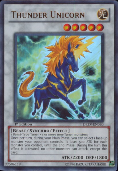 Thunder Unicorn [DREV-EN040] Ultra Rare Supply