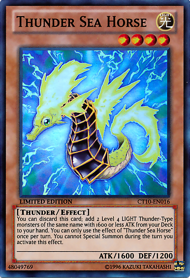 Thunder Sea Horse [CT10-EN016] Super Rare on Sale