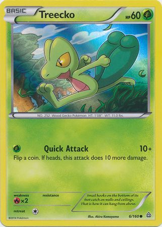 Treecko (6 160) (Sheen Holo) [XY: Primal Clash] Fashion