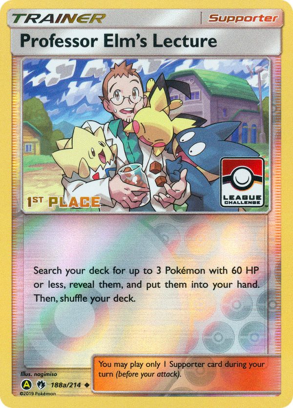 Professor Elm s Lecture (188a 214) (League Promo 1st Place) [Sun & Moon: Lost Thunder] For Cheap