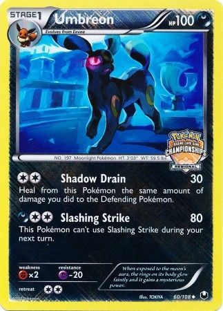 Umbreon (60 108) (Regional Championship Promo) [Black & White: Dark Explorers] on Sale